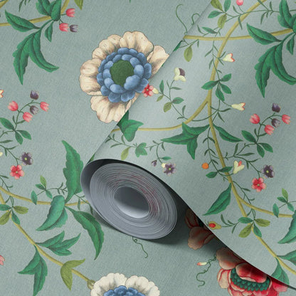 Behang Floral Heritage Light Blue - Story of July