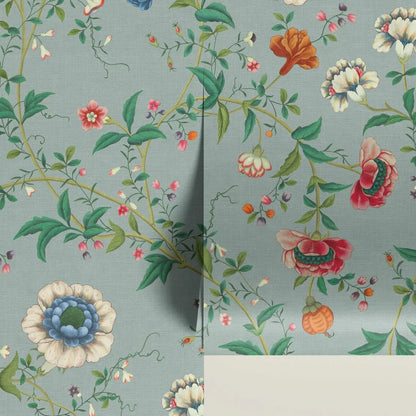 Behang Floral Heritage Light Blue - Story of July
