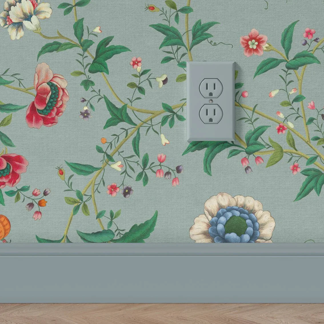 Behang Floral Heritage Light Blue - Story of July