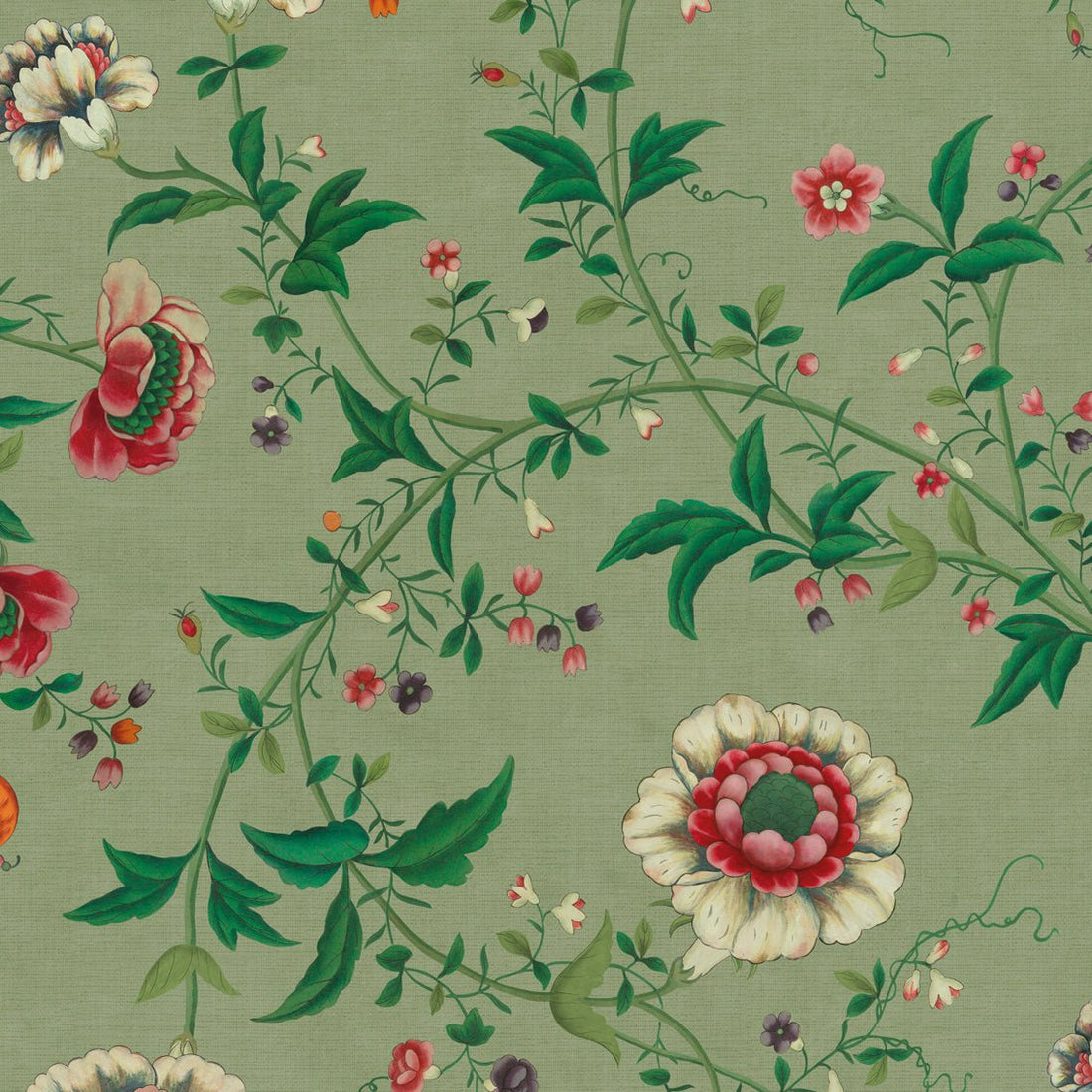 Behang Floral Heritage Lightgreen - Story of July