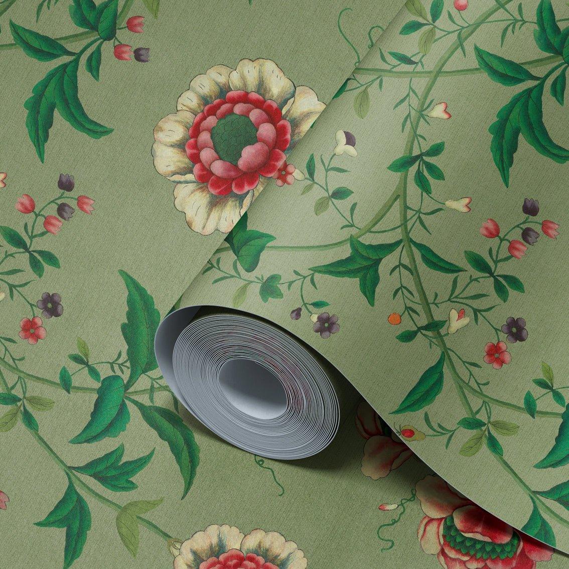 Behang Floral Heritage Lightgreen - Story of July