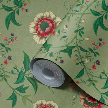 Behang Floral Heritage Lightgreen - Story of July