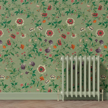 Behang Floral Heritage Lightgreen - Story of July