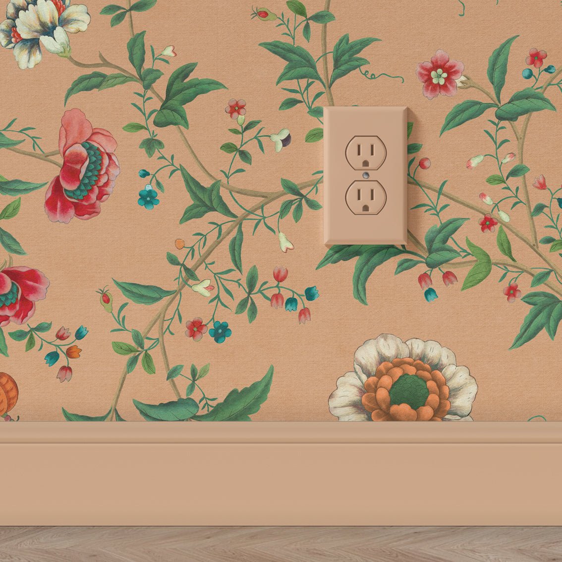 Behang Floral Heritage Terra - Story of July