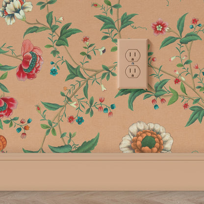 Behang Floral Heritage Terra - Story of July