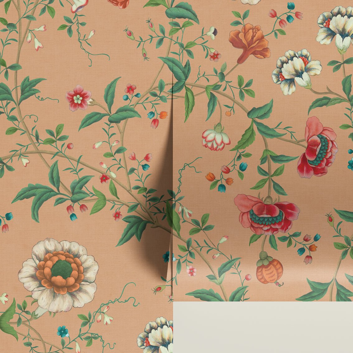 Behang Floral Heritage Terra - Story of July