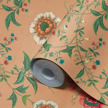 Behang Floral Heritage Terra - Story of July