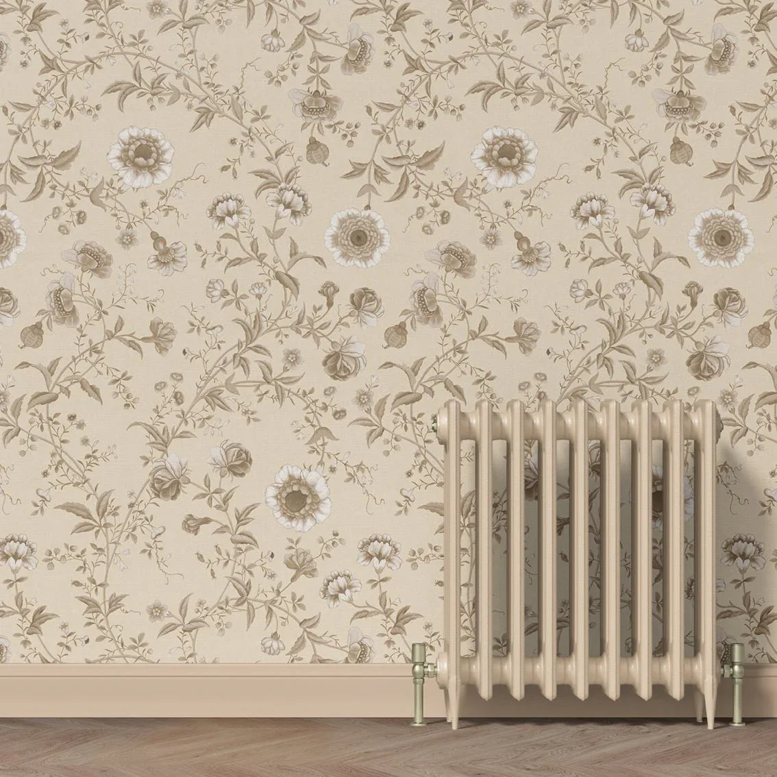 Behang Floral Heritage Two Tone Offwhite - Story of July