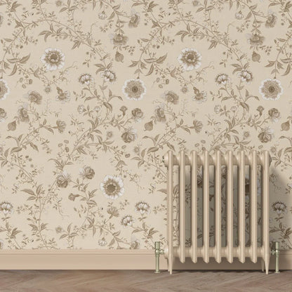 Behang Floral Heritage Two Tone Offwhite - Story of July