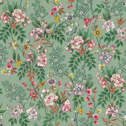 Behang Little Flowers Lightgreen - Story of July