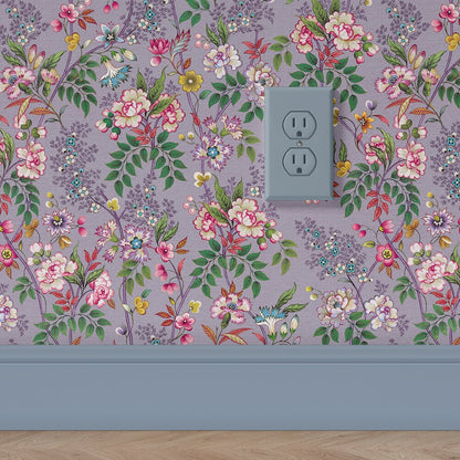 Behang Little Flowers Lila - Story of July