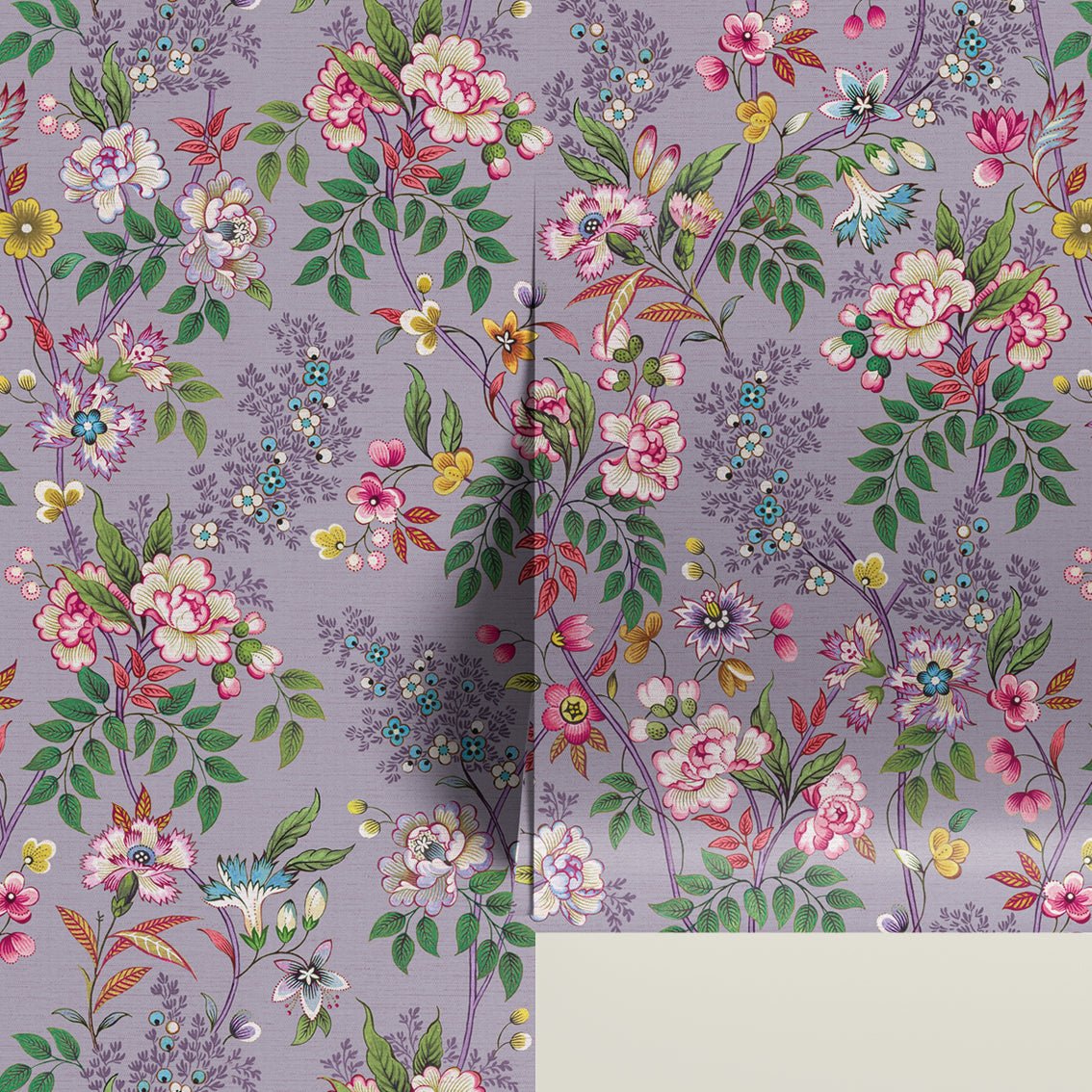 Behang Little Flowers Lila - Story of July