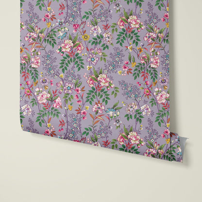 Behang Little Flowers Lila - Story of July