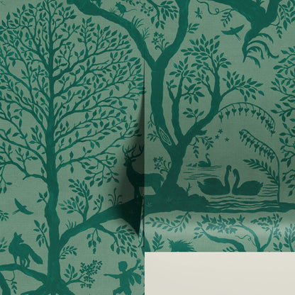 Behang Papercut Forest Green - Story of July
