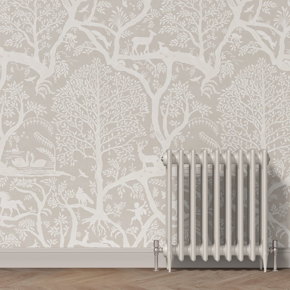 Behang Papercut Forest Khaki - Story of July