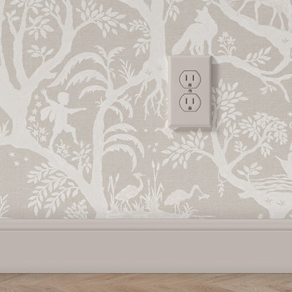 Behang Papercut Forest Khaki - Story of July