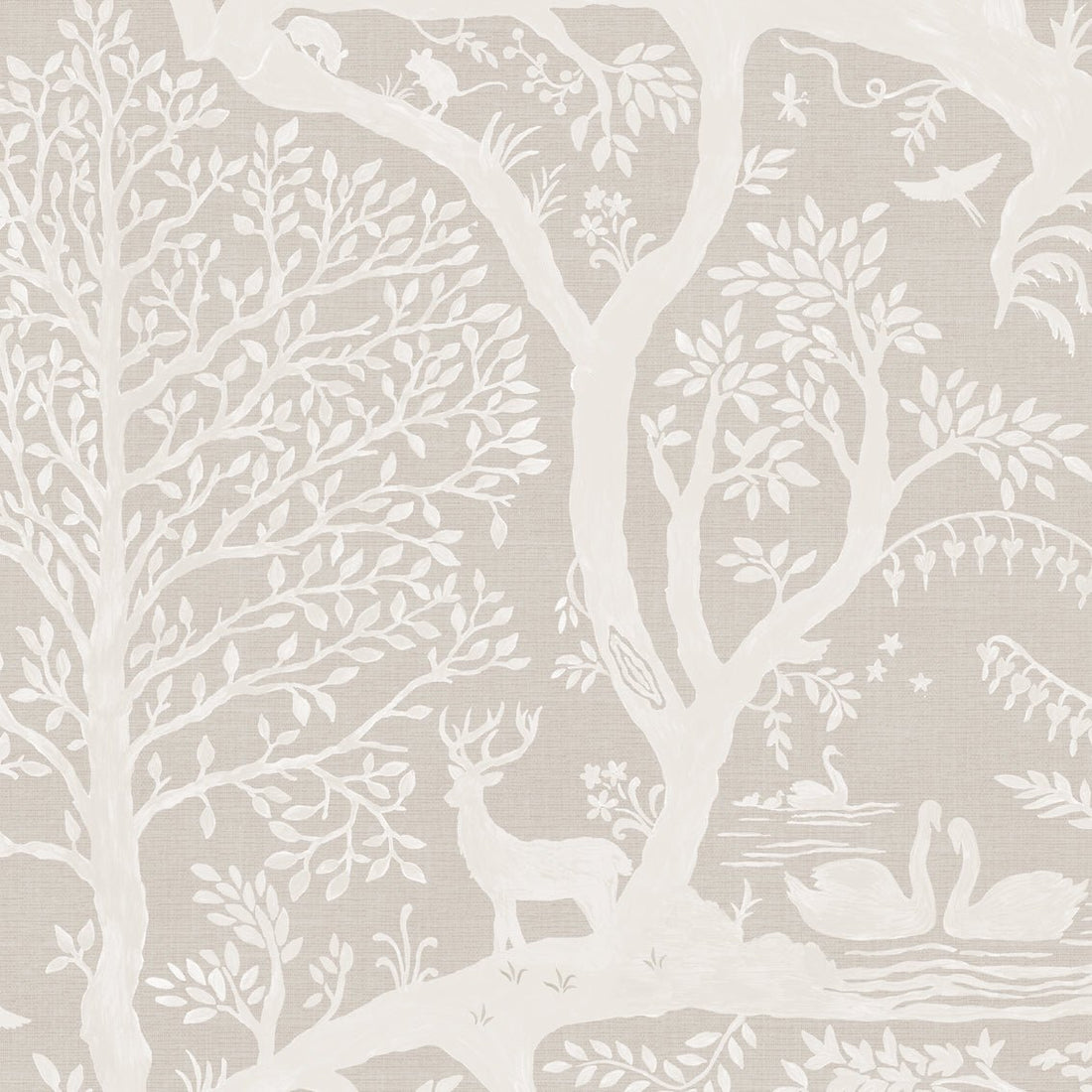 Behang Papercut Forest Khaki - Story of July