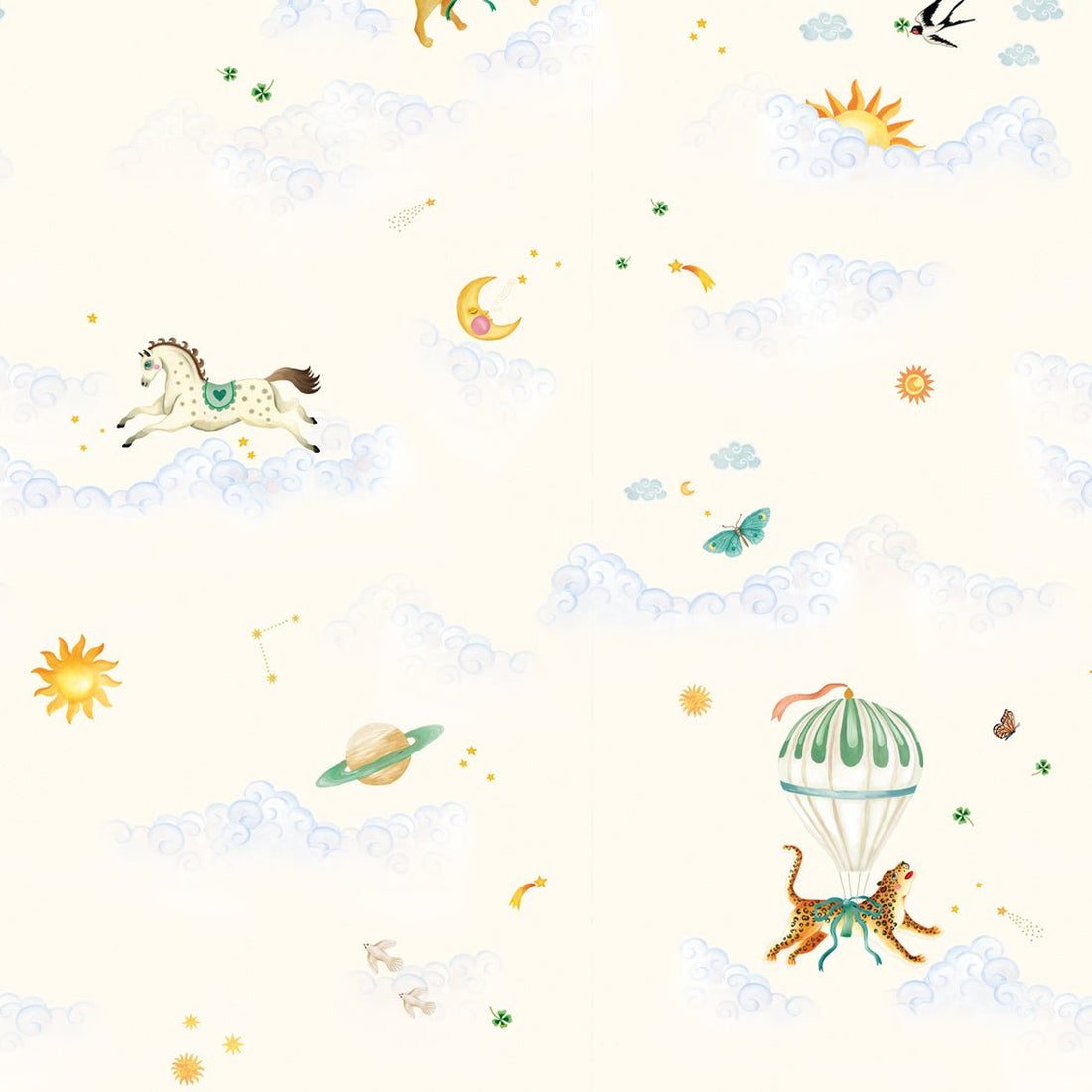 Behang Sky Fairytale Lightgreen - Story of July