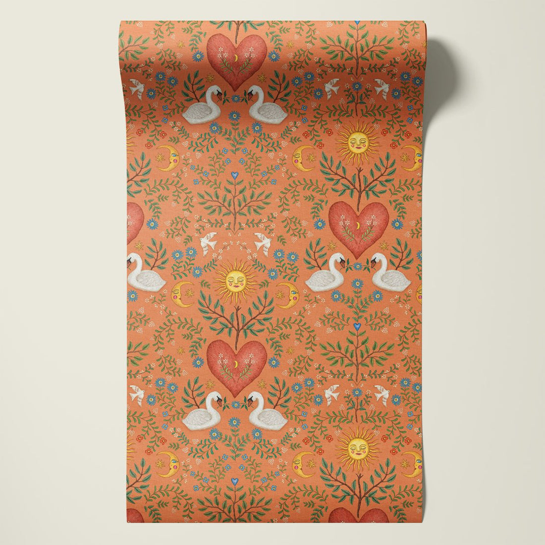 Behang Swan Heart Terra - Story of July