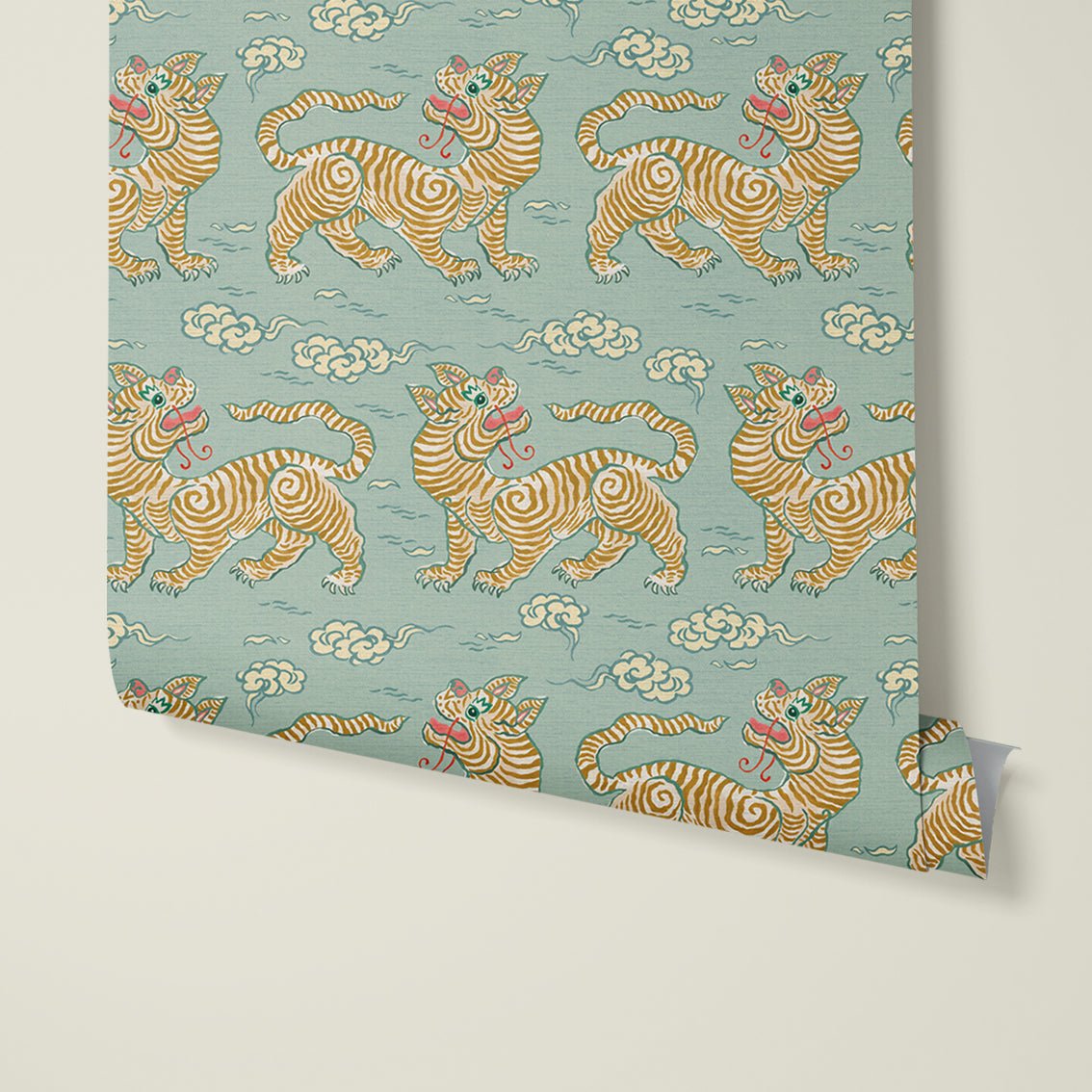 Behang Vintage Tigers Blue - Story of July