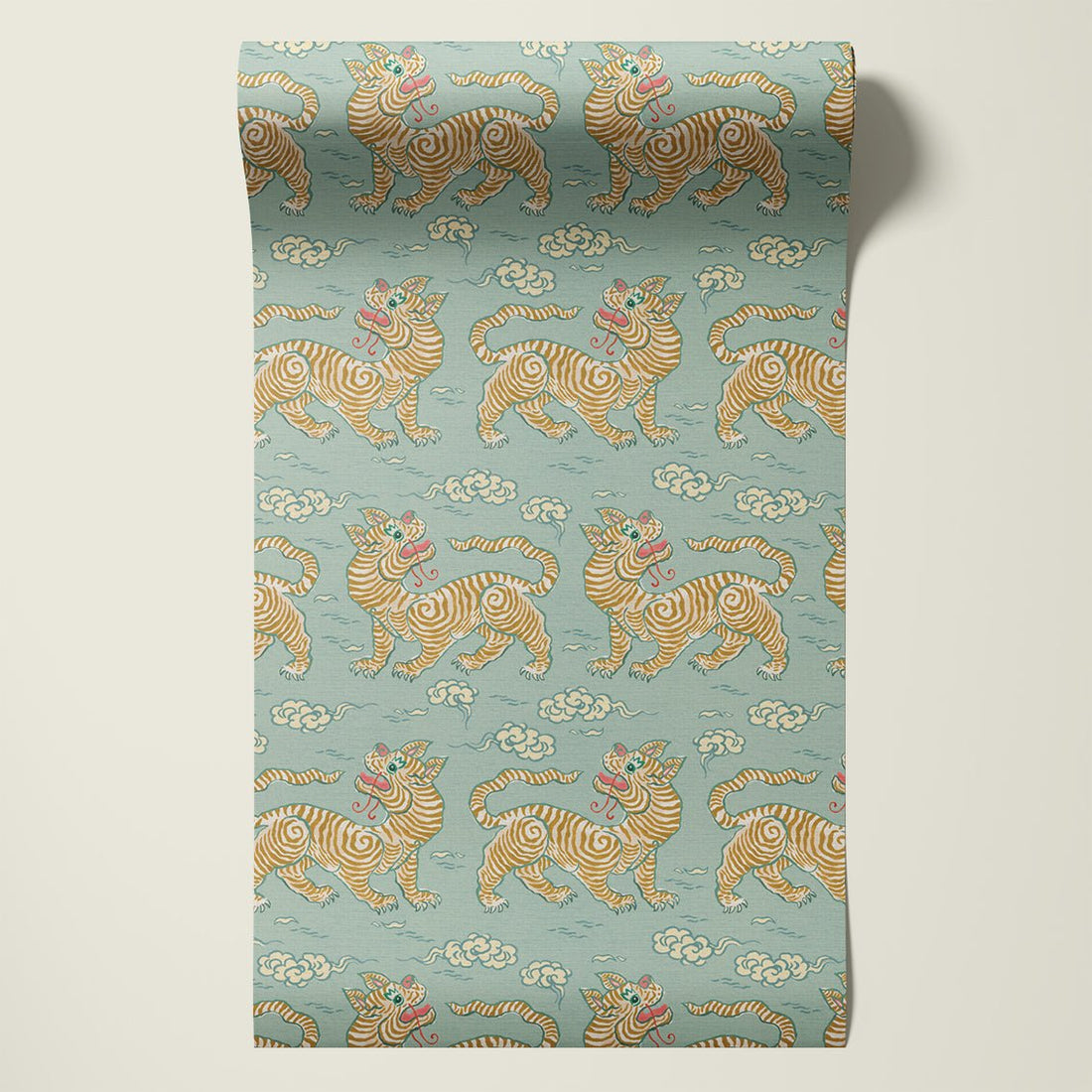 Behang Vintage Tigers Blue - Story of July