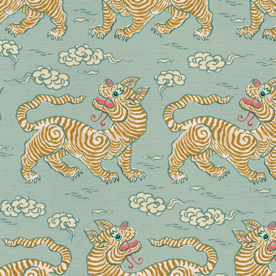 Behang Vintage Tigers Blue - Story of July