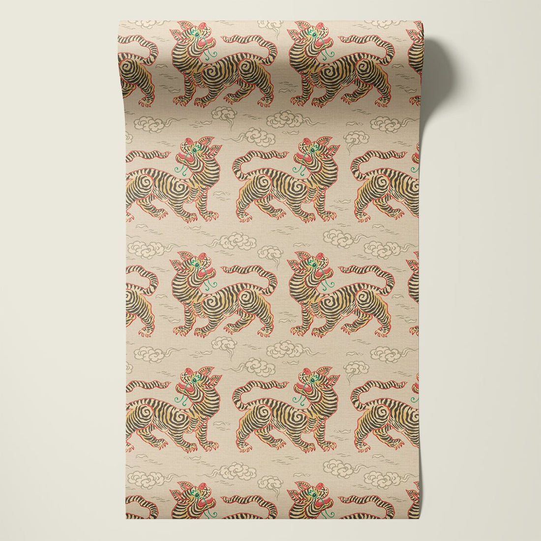 Behang Vintage Tigers Offwhite - Story of July