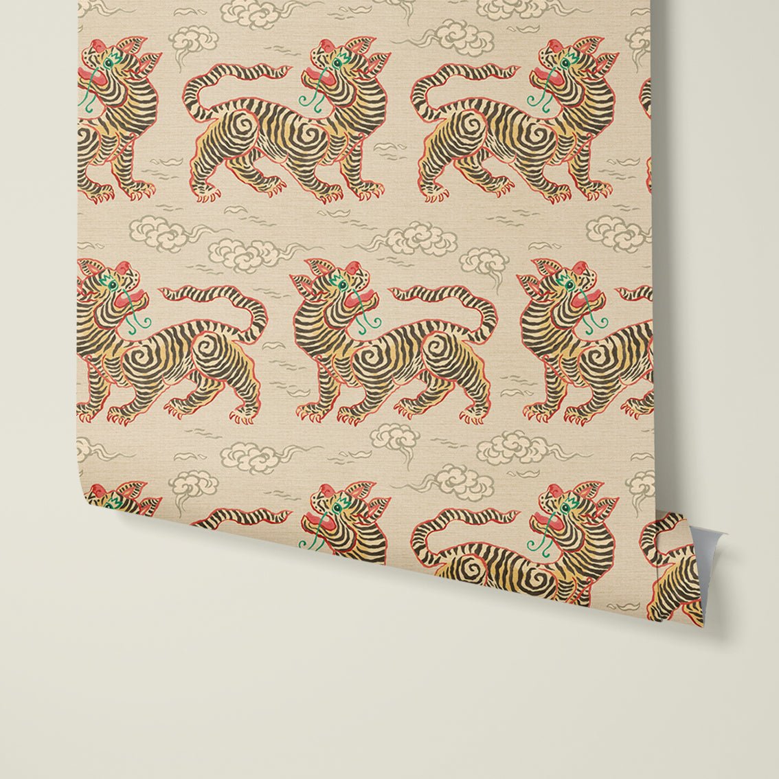 Behang Vintage Tigers Offwhite - Story of July