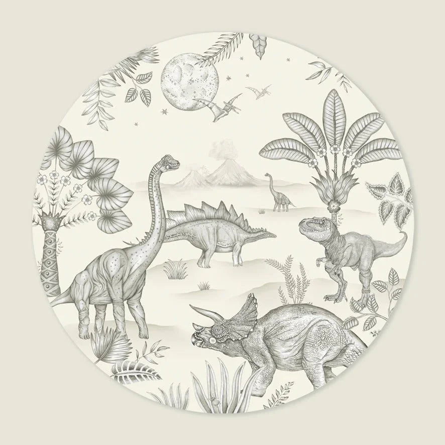 Behangcirkel Dinoland Offwhite - Story of July
