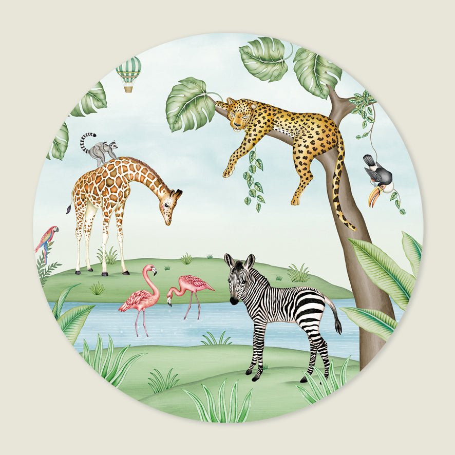 Behangcirkel Jungle Animals - Story of July