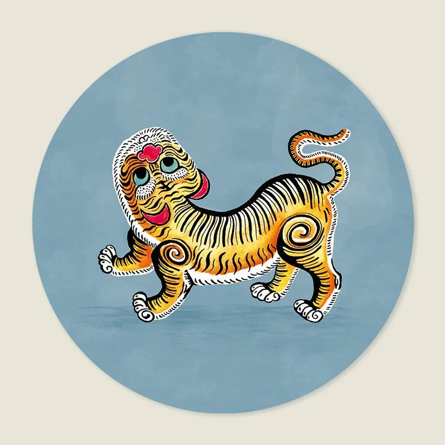 Behangcirkel Tiger Blue - Story of July