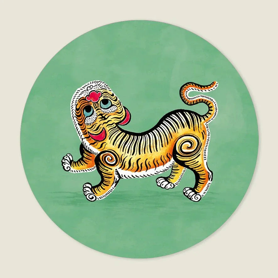 Behangcirkel Tiger Green - Story of July