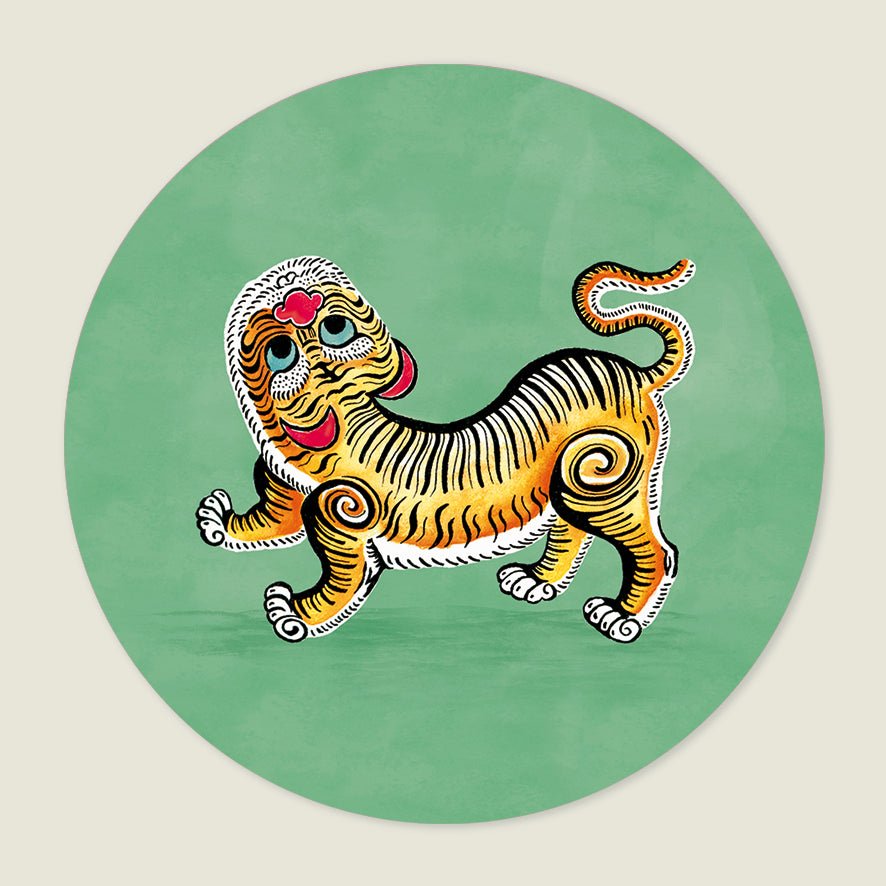 Behangcirkel Tiger Green - Story of July