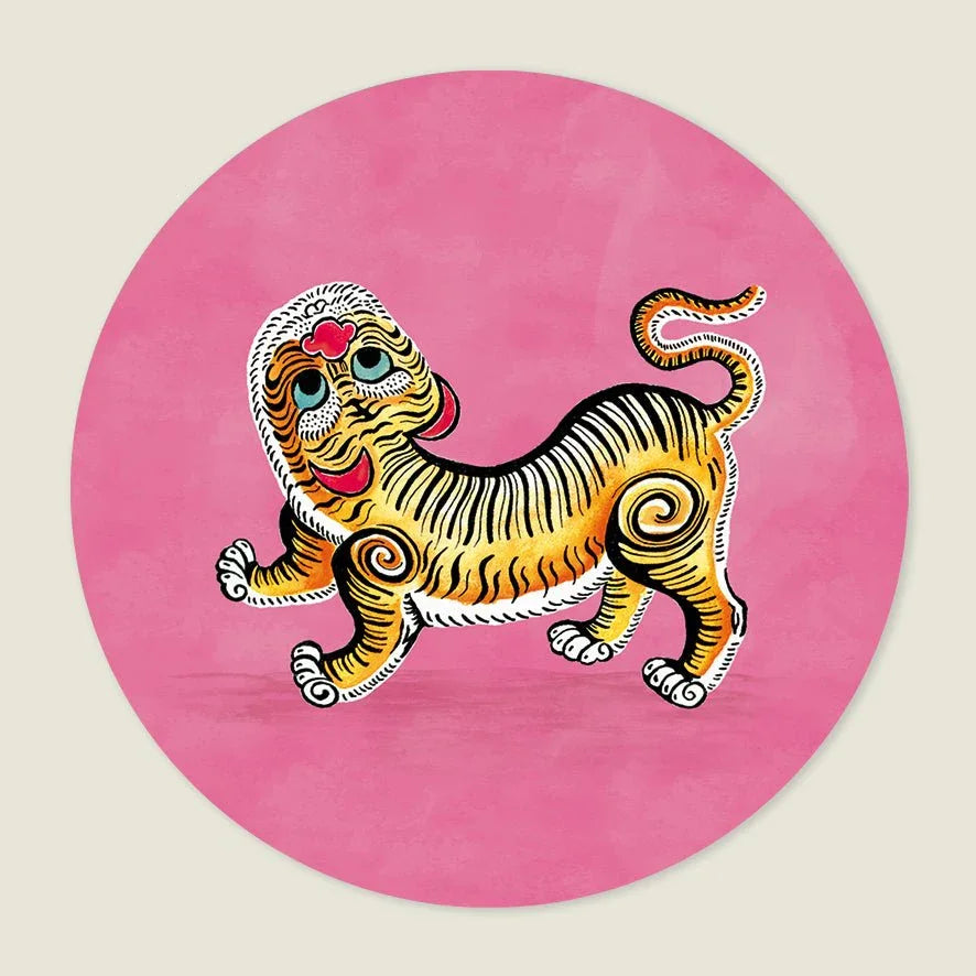 Behangcirkel Tiger Pink - Story of July