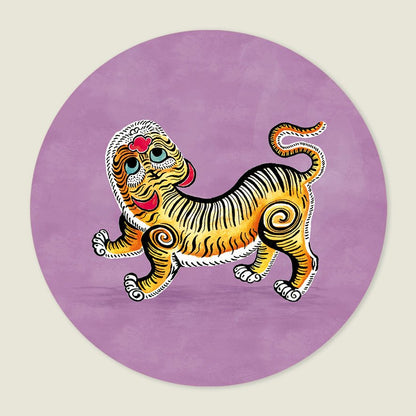 Behangcirkel Tiger Purple - Story of July