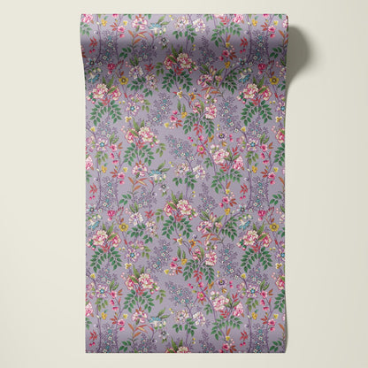 Behangsample Little Flowers Lila - Story of July