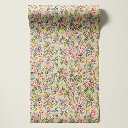 Behangsample Little Flowers Offwhite - Story of July