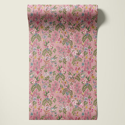 Behangsample Little Flowers Pink - Story of July