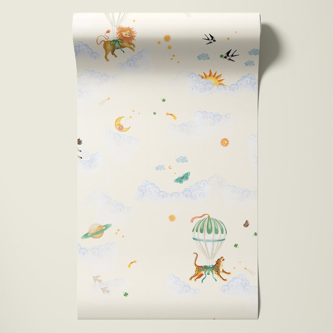 Behangsample Sky Fairytale Lightgreen - Story of July