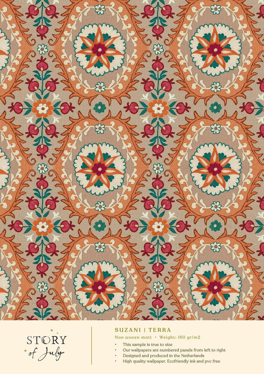 Behangsample Suzanni Terra - Story of July