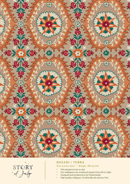 Behangsample Suzanni Terra - Story of July