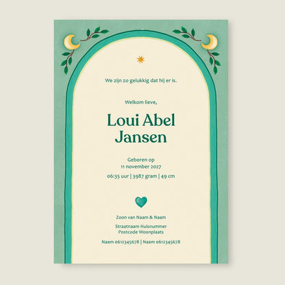 Geboortekaartje Baby Bear - Story of July