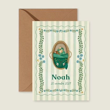 Geboortekaartje Baby Green - Story of July