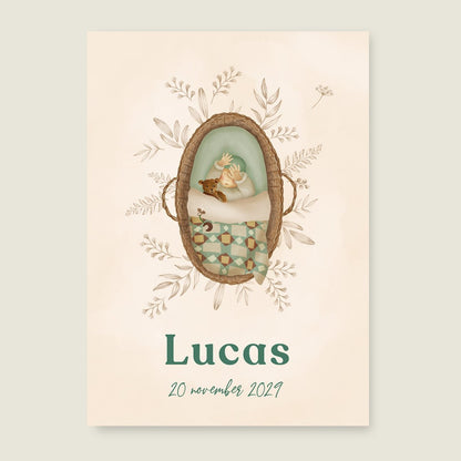 Geboortekaartje Baby Quilt Green - Story of July