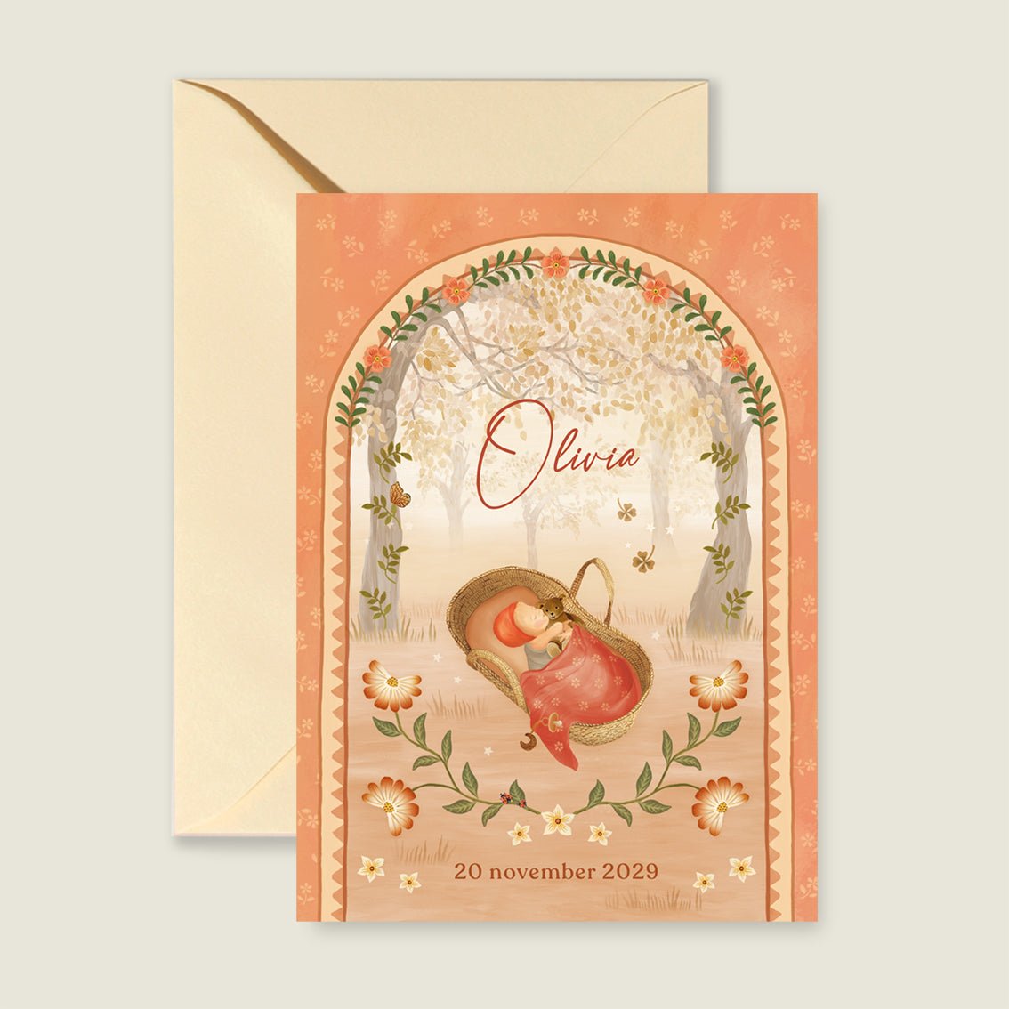 Geboortekaartje Baby Tree - Story of July