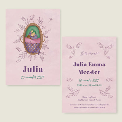 Geboortekaartje Baby Yingyang - Story of July