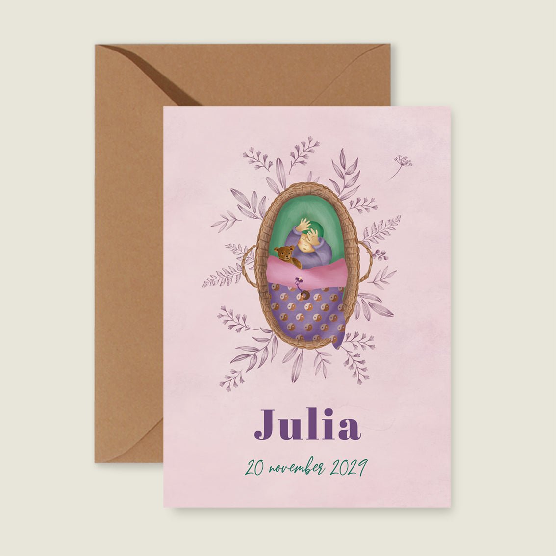 Geboortekaartje Baby Yingyang - Story of July