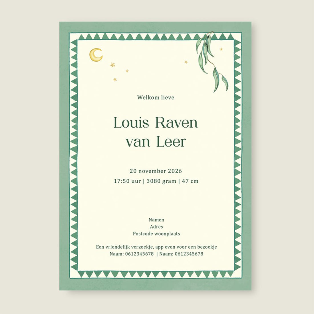 Geboortekaartje Balloon Koala Offwhite - Story of July