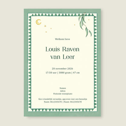 Geboortekaartje Balloon Koala Offwhite - Story of July