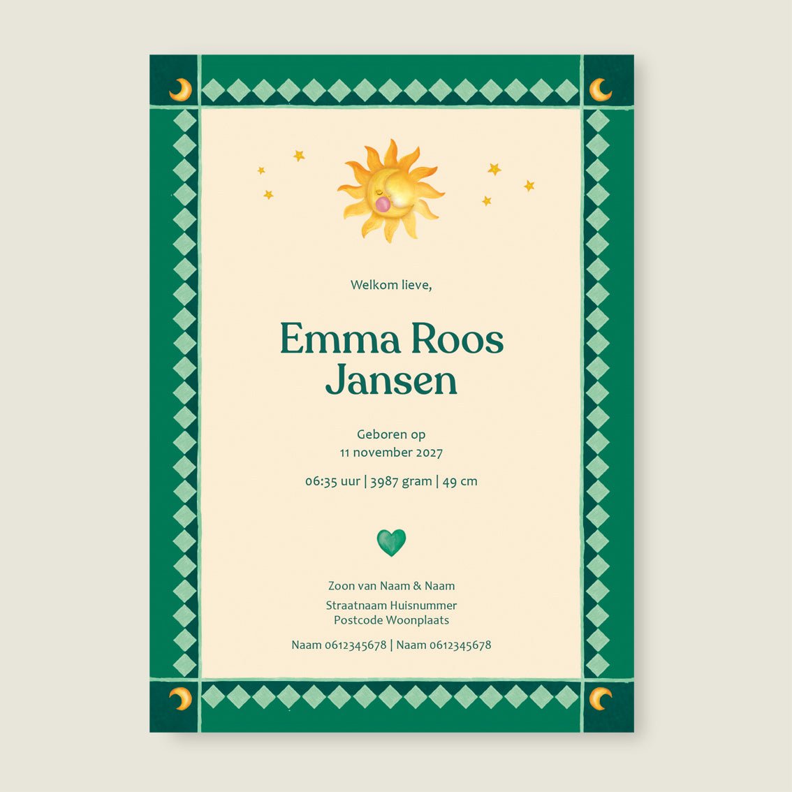 Geboortekaartje Bow Horse - Story of July